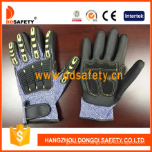 Cut Resistant Gloves Hppe Shell with Black Nitrile-TPR226